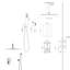 Pomme de douche double - Système de douche carré à fixation au plafond de 16 pouces avec valve brute-126529064