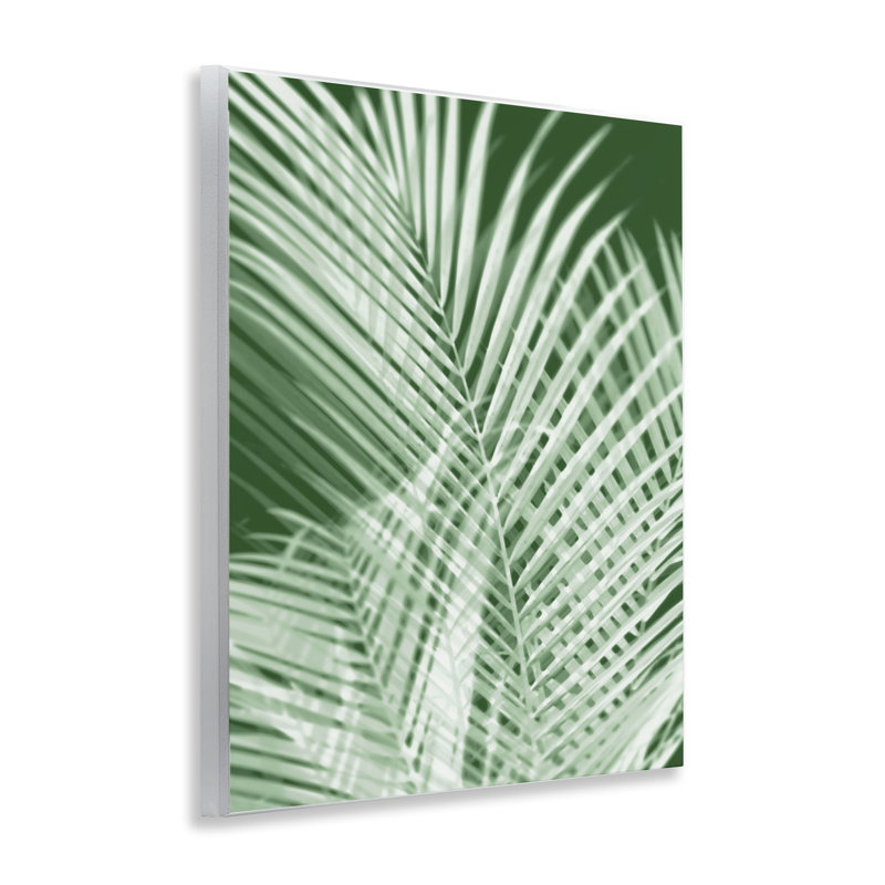 Green Palm Leaves Botanical MDF Wood Wall Art Plaque