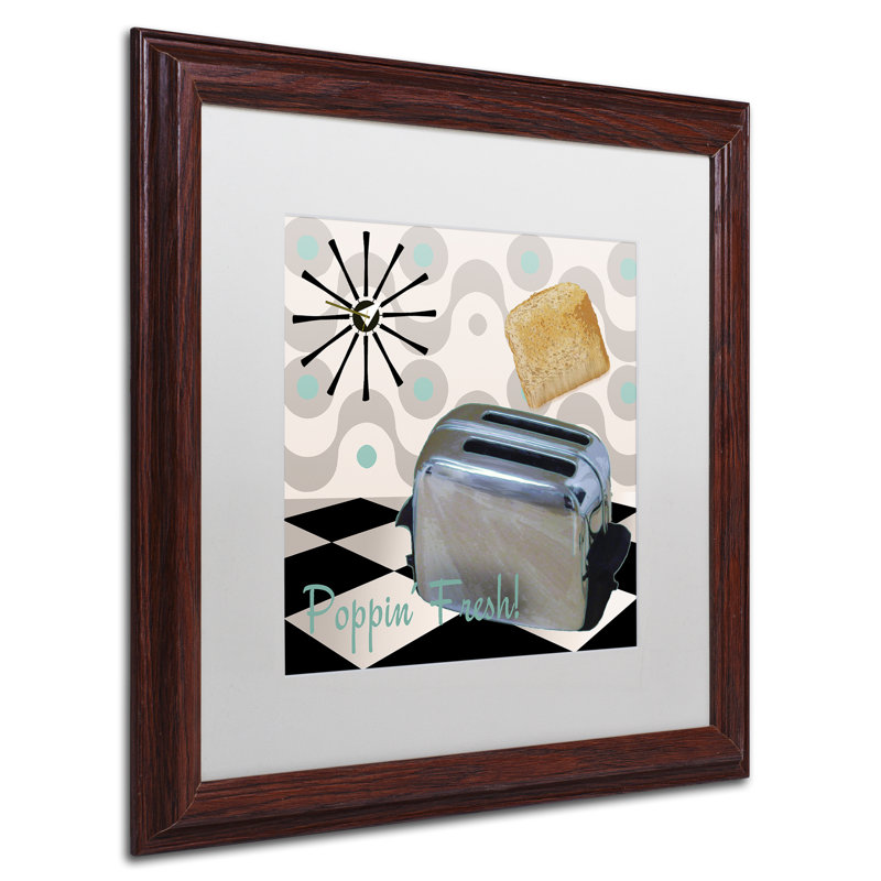 «Fifties Kitchen I» par Jadaya, impression encadrée, Blanc, H 16 po x l 16 po x P 0,5 po