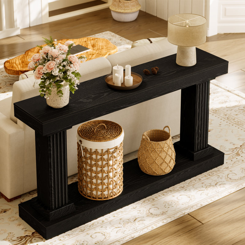 160Cm Console Table, Black
