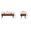 Banc en bois massif avec garniture cloutée-1441416904