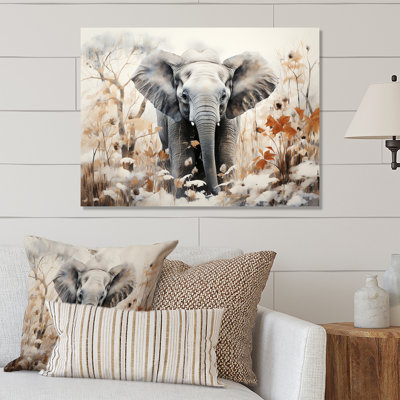 Elephants Bamboo Wonderland - Elephant Animal Metal Wall Art