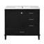 Meuble-lavabo moderne 36 po avec cadre en pin massif, 1 porte à fermeture douce et 3 tiroirs, armoire de rangement moderne-115672292-115672291