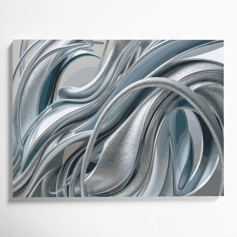 Art mural sur toile Biomorphic Abstraction 93, H 11 po x l 14 po