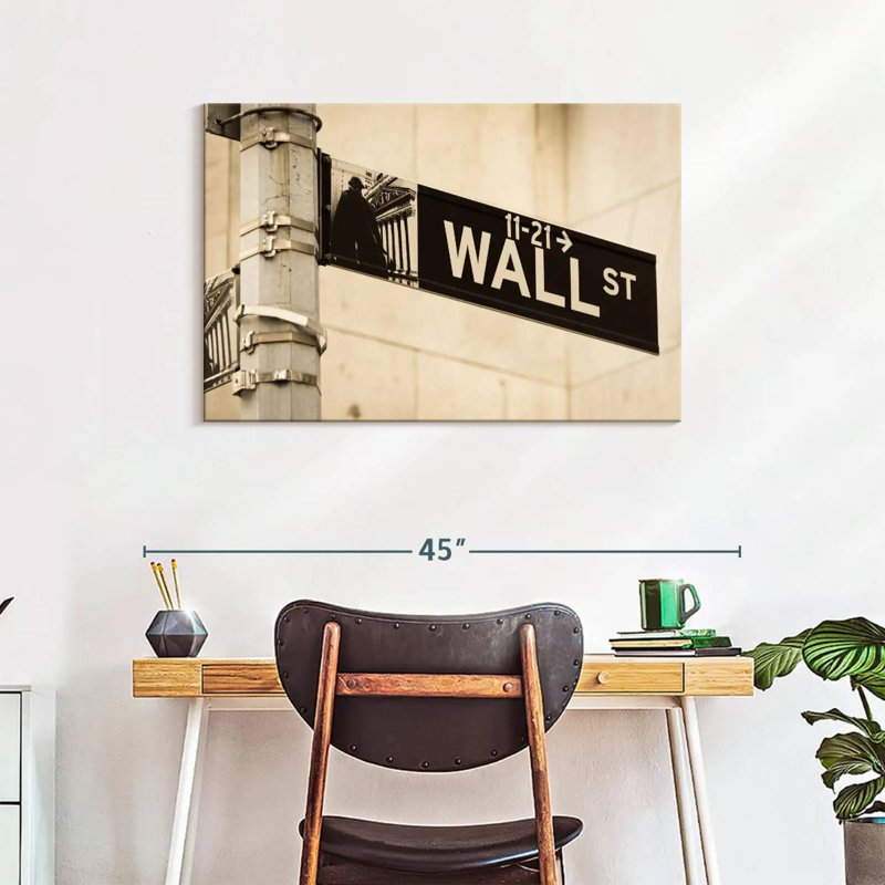 Lynelle Wall Street Sign, 24" H x 36" W