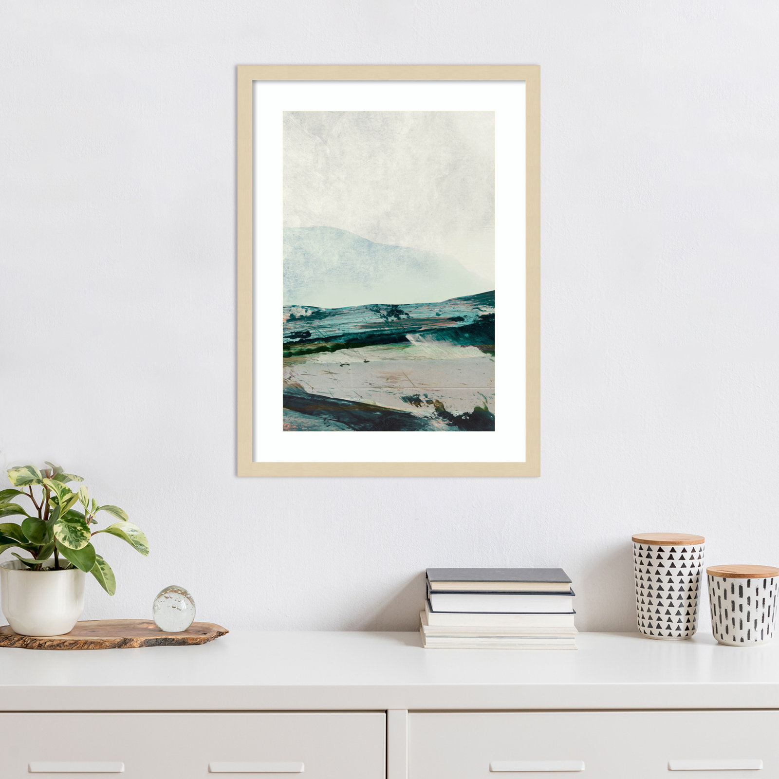 Mountain Mists by Dan Hobday Wood Framed Wall Art Print, Brown Framed, 25" H x 19" W