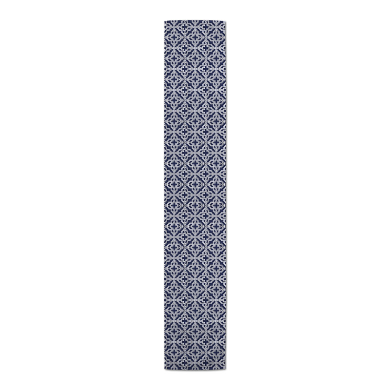Chemin de table Camisa, Bleu marine, P 16 po x L 90 po