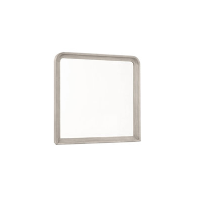 42.4"W Modern Contemporary Mirror, Light Grey