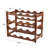 Solid Wood Tabletop Wine Bottle Rack in Brown