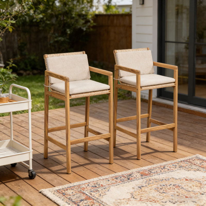 Wood Outdoor Barstool
