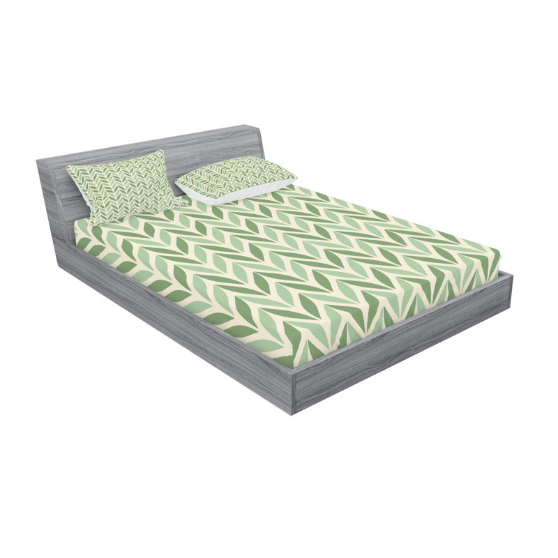 Microfiber Chevron Sheet Set, Full/Double Sheet Set with Fitted Sheet