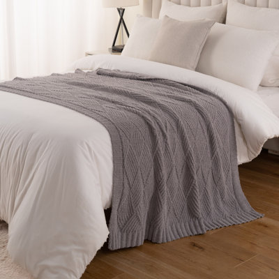 Soft Textured Plush Blanket,50"X60"