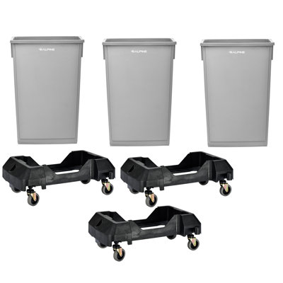 23 Gallon Recyling Trash Can and Dolly