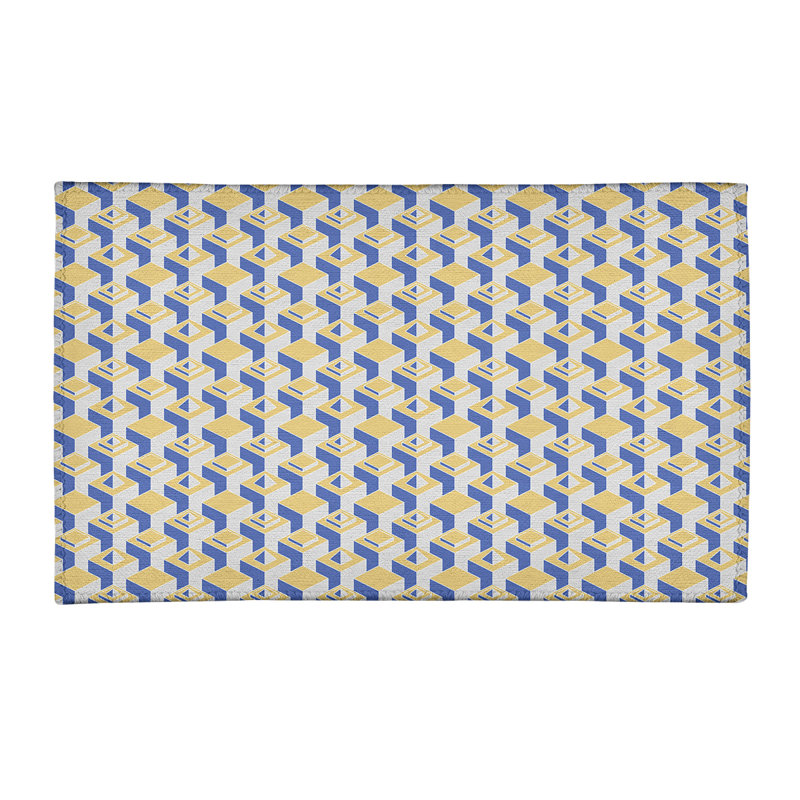 Chenille Geometric Indoor Rug, Rectangle 4' x 6'