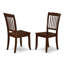 Ensemble de table de salle à manger 5 pièces moderne comprenant une table rectangulaire en bois et 4 chaises de cuisine, 36 x 60 pouces, acajou-276269946-362779454-276269945