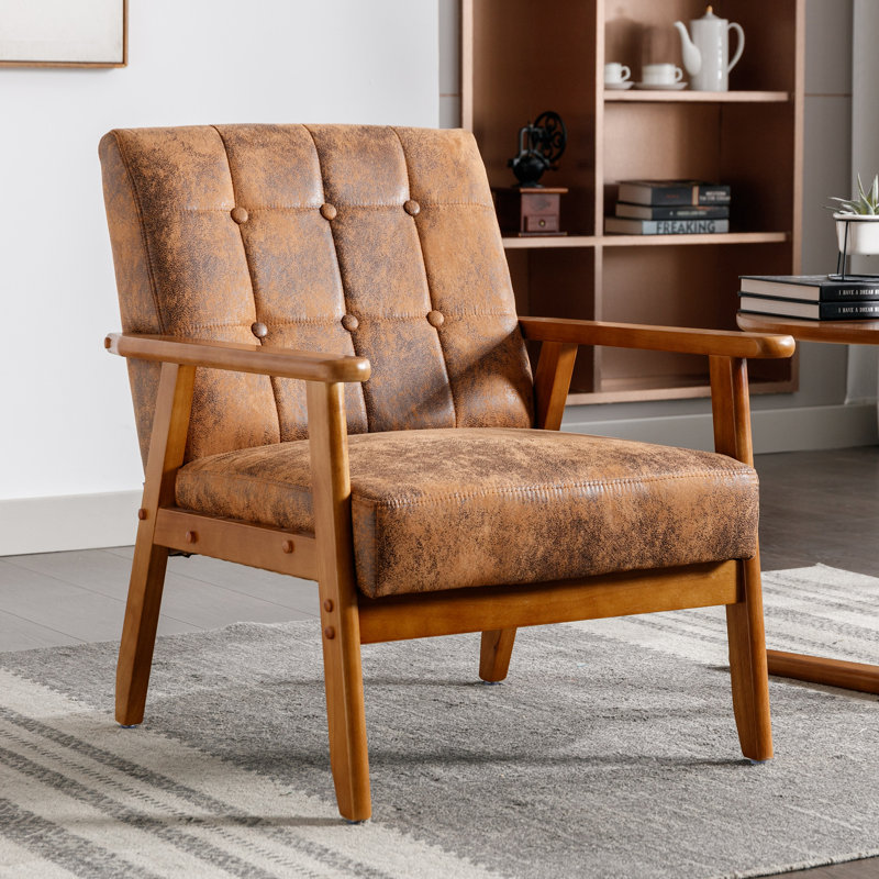 Alaiba Upholstered Armchair, Brown