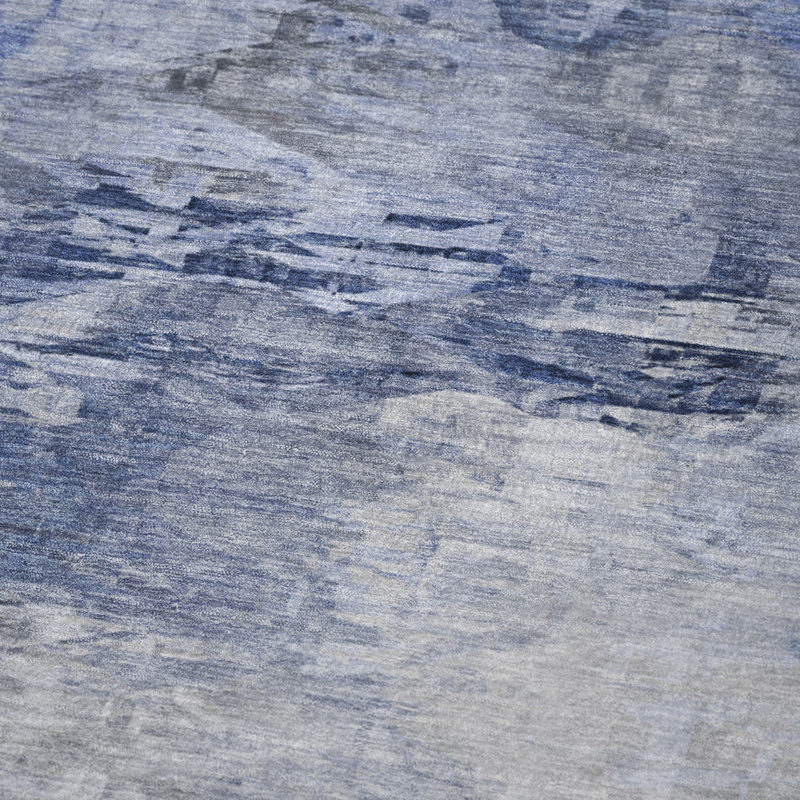Jeté moderne Sherpa ASB595 lavable à la machine Addison, Bleu
