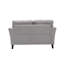 Keesha 57"W Light Grey Woven Fabric Loveseat-122255466