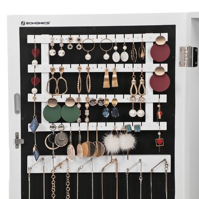 Ebern Designs Karmakar 14.6'' Wide Wall Jewelry Armoire with Mirror ...
