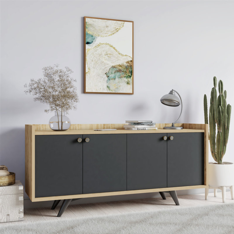 Console 59,1 po Edgartown, Brun / noir, Brun