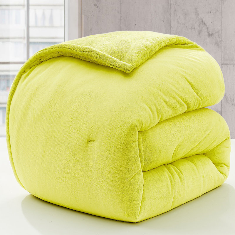 Coma Inducer Neon Nights Oversized Comforter Set, Queen Comforter + 2 Standard Shams, Yellow