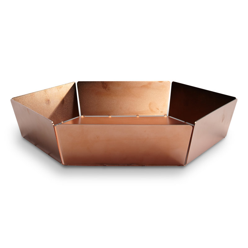 2D:3D Decorative Bowl 1, 2.6" H x 13.5" W x 13.5" D, Copper