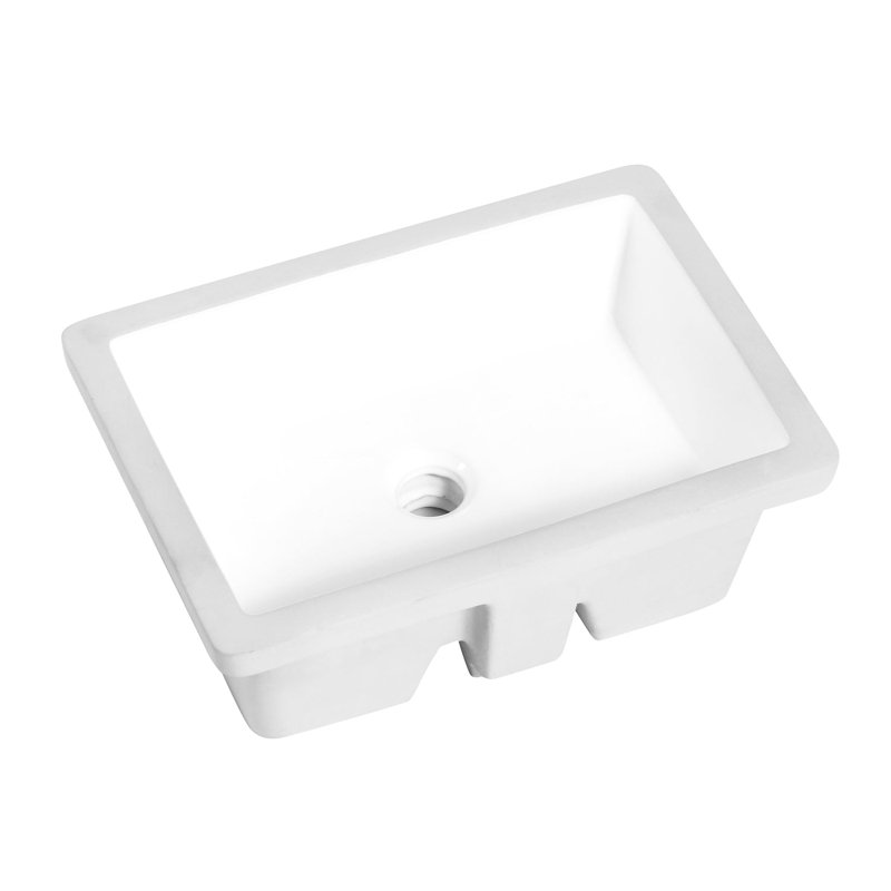 DAX 12.1875'' White Bathroom Sink