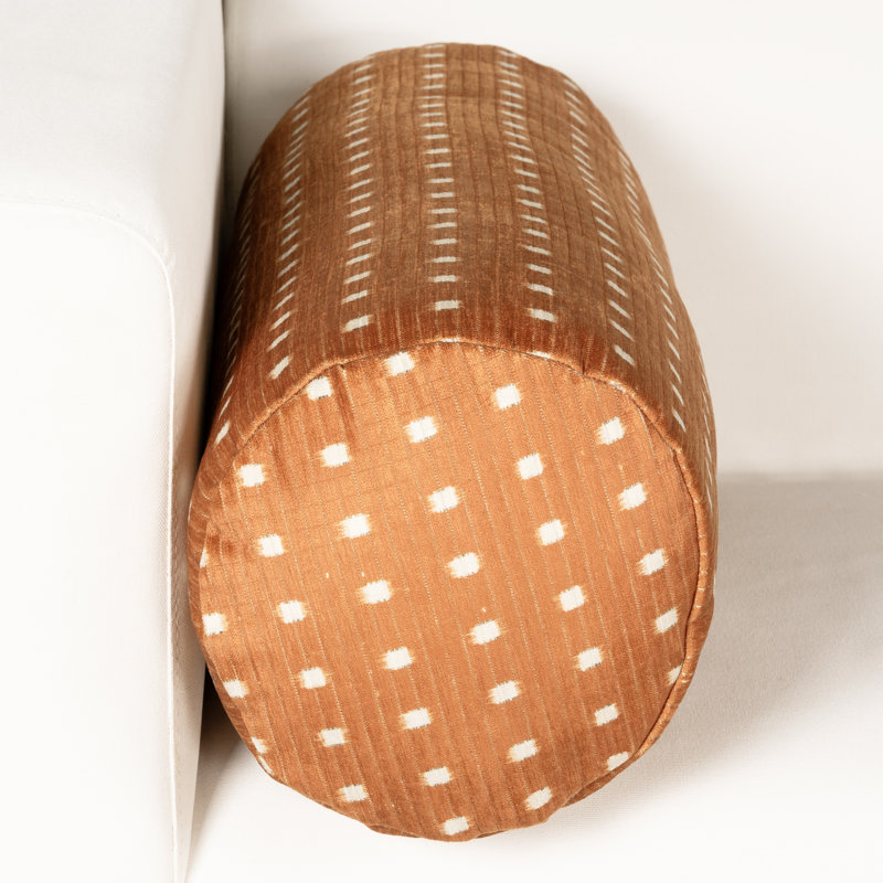 Coussin Miramar, Traversin H 8 po x l 21 po, polyester, Orange