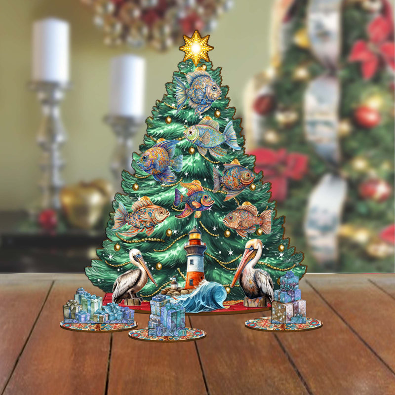 Christmas Bird Tabletop Tree