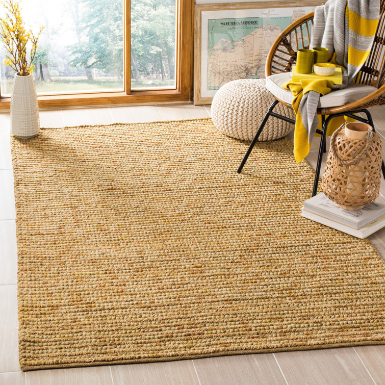Ferrera Abstract Handmade Flatweave Gold Area Rug