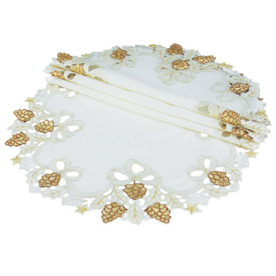 Doilies à nappe brodé Gilded Pines