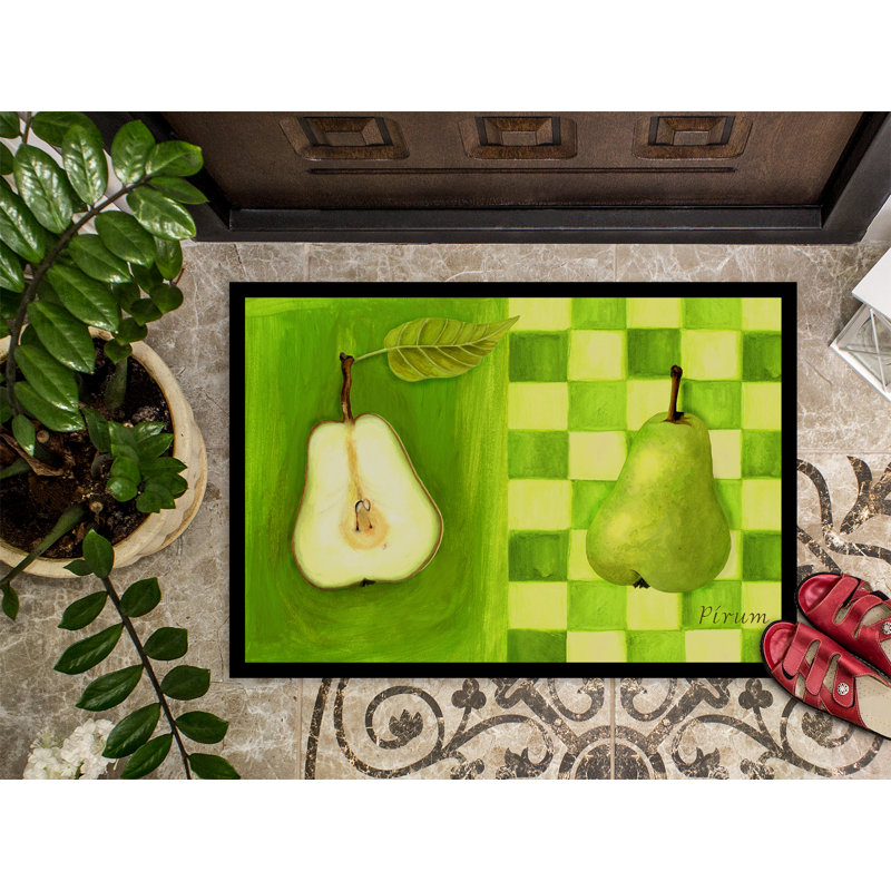 Tapis d'entrée antidérapant Pear, Rectangle 2 pi x 3 pi