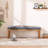 Entryway Upholstered Bench 52.8'' With Solid Wooden Legs, Gray Velvet Shoe Bench Easy To Assemble-403227017