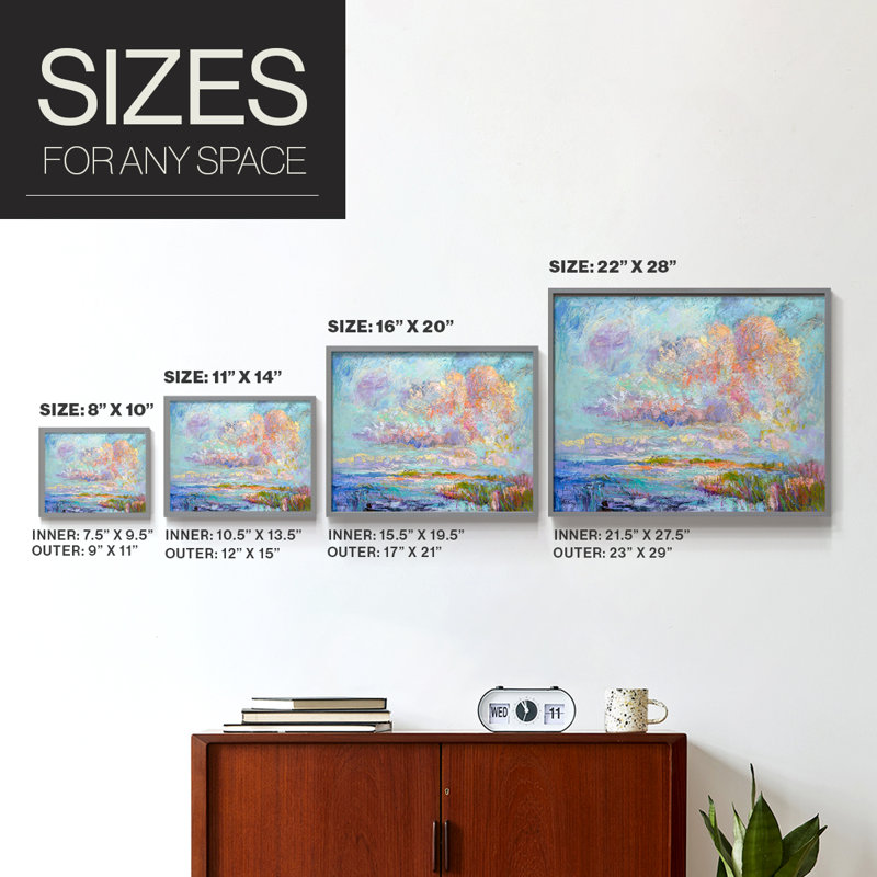 Sanctuaire - Reproduction encadrée - Restickable, H 8 po x l 10 po, Gris
