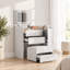 Coiffeuse 3 en 1 avec plateau rabattable, éclairage DEL, rangement et tabouret pour chambre à coucher-357851055
