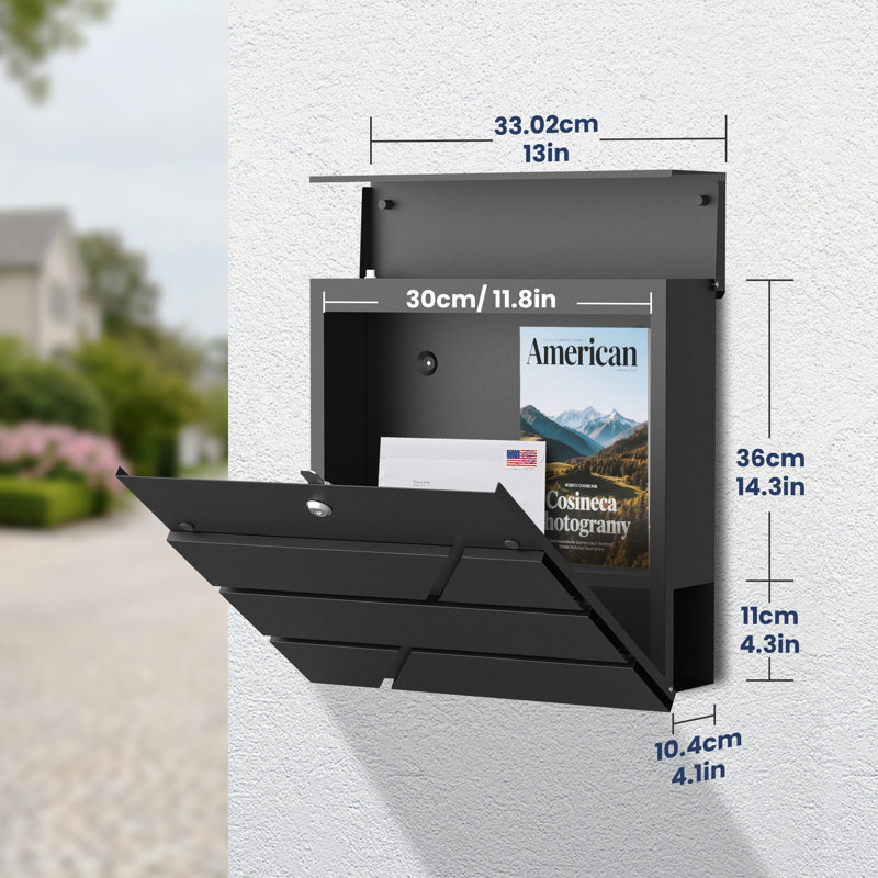 Boîte aux lettres murale verrouillable