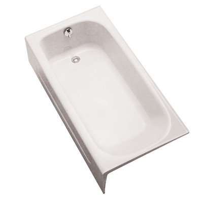 L-Hand Cast Iron Bathtub 60"X 30"X 14-6/8"--Cotton