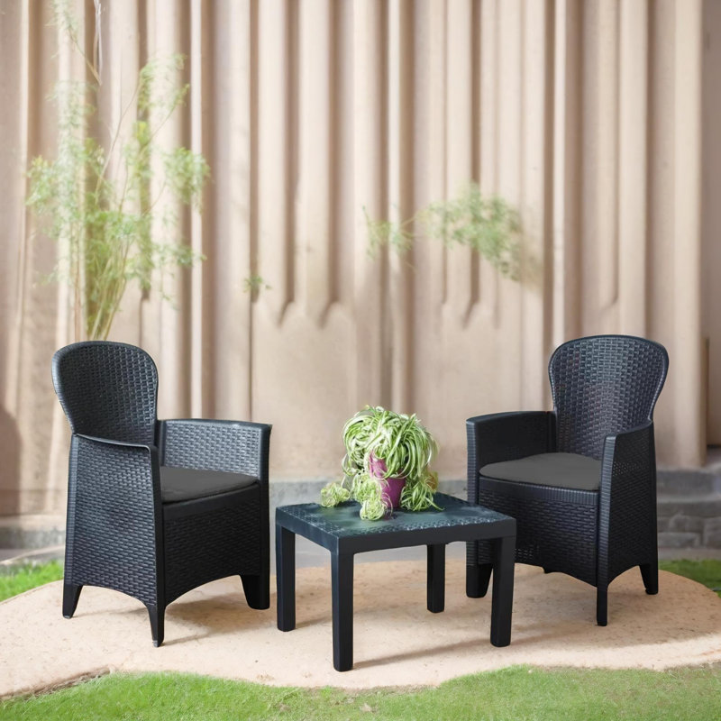 2 - Person Patio Dining Set with Rectangular Table