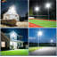 9000W Solar Street Light, 2-Pack Commercial Led Security Flood Lights With Motion Sensor & Dusk To Dawn, Ip67 Waterproof Outdoor Lighting For Parking Lots, Streets, Yards