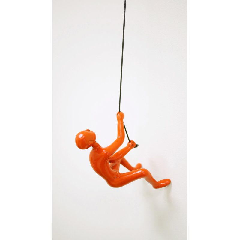 Billie-Jean Climbing Man Wall Art, Orange