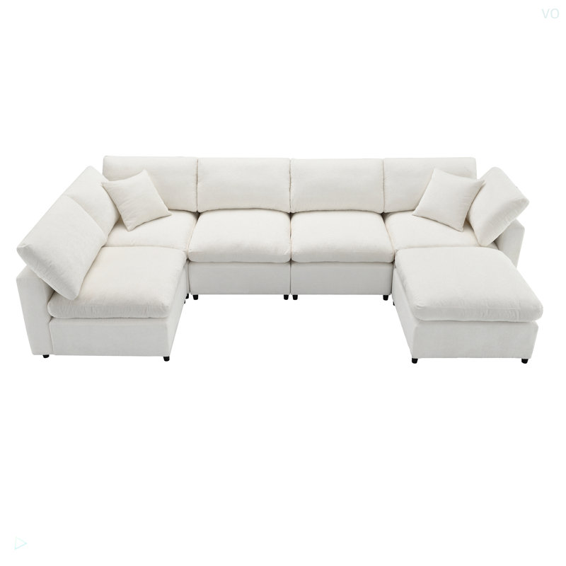 Canapé modulaire confortable en tissu