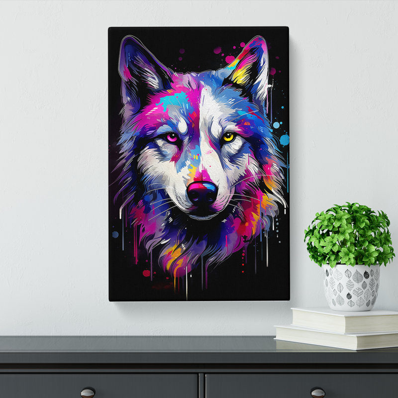 Husky Abstract - Wrapped Canvas, 60cm H x 40cm W x 3cm D