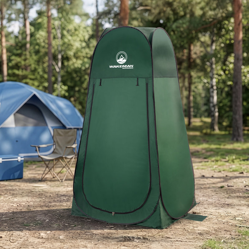 Wakeman Pop Up Pod (L) 3,3 pi x (l) 3,3 pi x (H) 6,2 pi - tente de confidentialité portable, tente de camping, vert, Vert