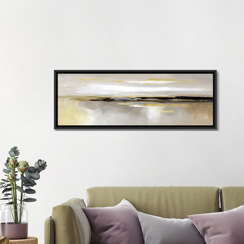 «Silver Lining», reproduction sur toile, H 16 po x l 48 po x P 1,5 po, Cadre noir
