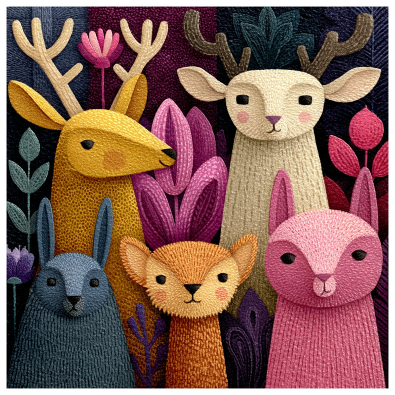 Édredon Whimsical Animal Illustration, Très grand lit