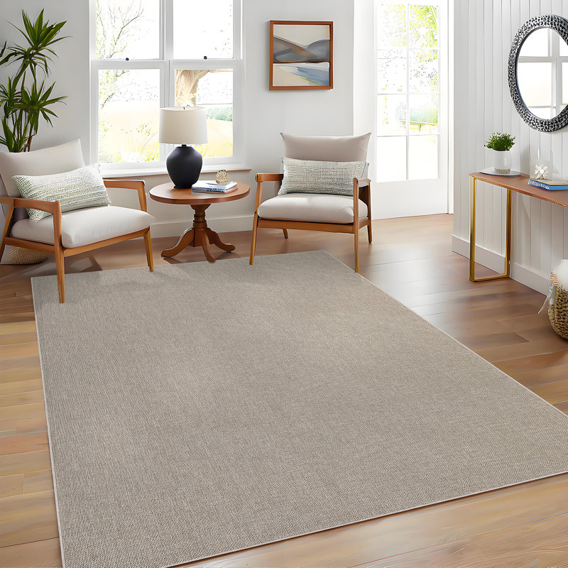 Tapis tissé et texturé 5 x 7 Tapis lavables pour le salon Tapis antidérapant antidérapant pour la chambre à coucher - Tapis à poils courts pour maison de campagne
