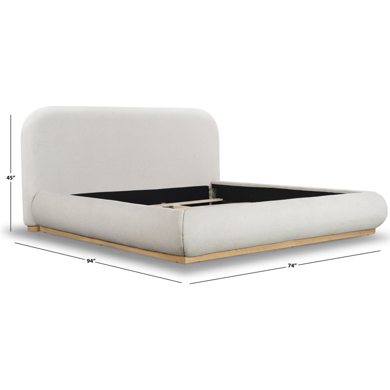 Jennabryanna Boucle Bed, Ivory, Queen