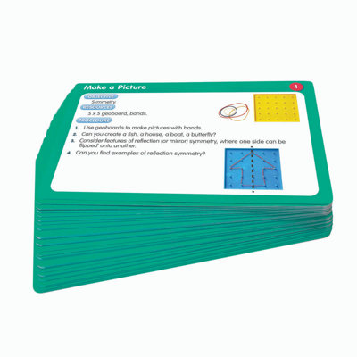 50 Geoboard Educational Activity Cards