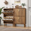 Armoire de rangement pour chaussures compacte avec tiroirs rabattables et tablettes réglables