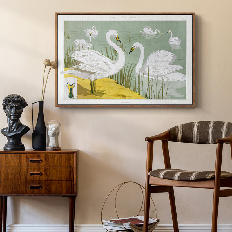 Paysage rétro - XX, Toile encadrée noyer flottant, H 17 po x l 25 po x P 2 po